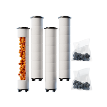 Încarcă imaginea în vizualizatorul Galerie, Set 4 x Filtru microfibră bumbac cu sfere minerale din argilă, piatră Maifan și turmalină