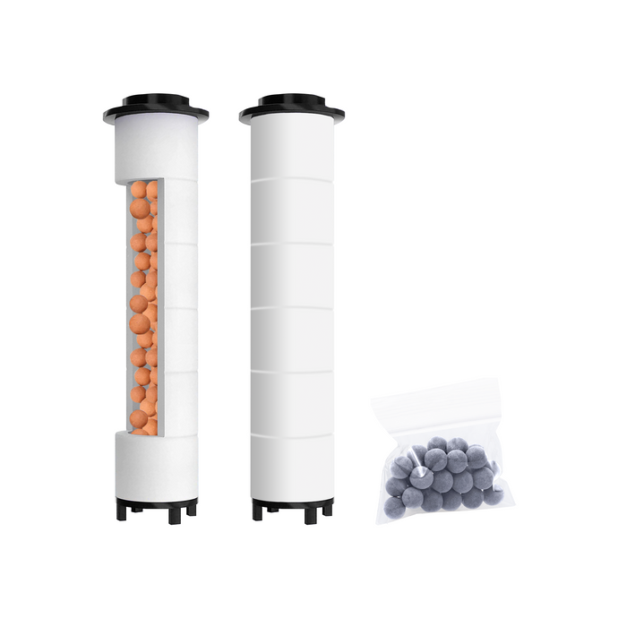 Set 2 x Filtru microfibră bumbac cu sfere minerale din argilă, piatră Maifan și turmalină